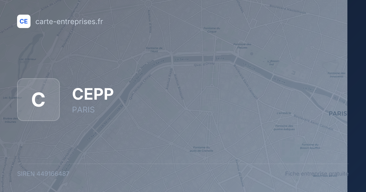 CEPP — 449166487 — fiche entreprise