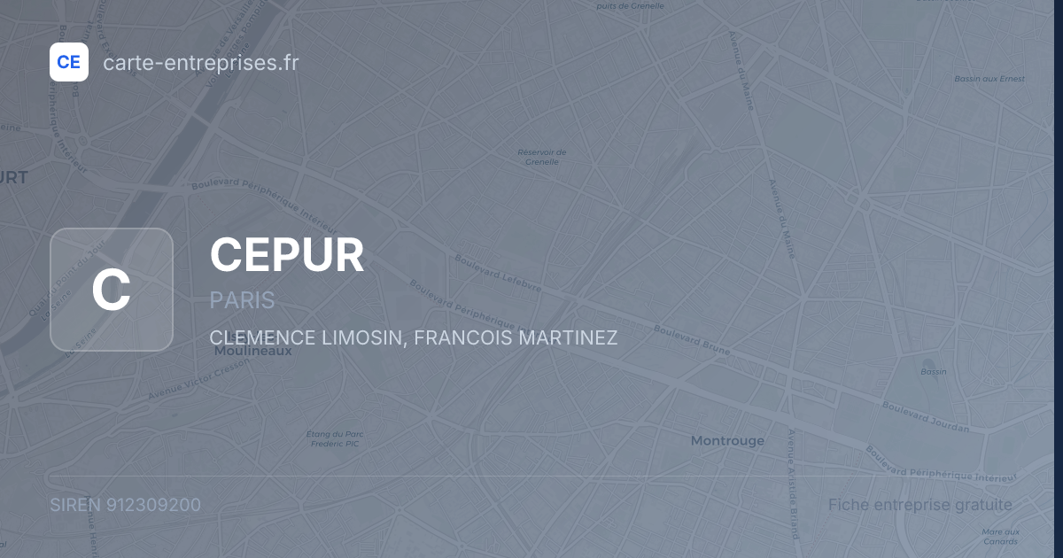 CEPUR — 912309200 — fiche entreprise