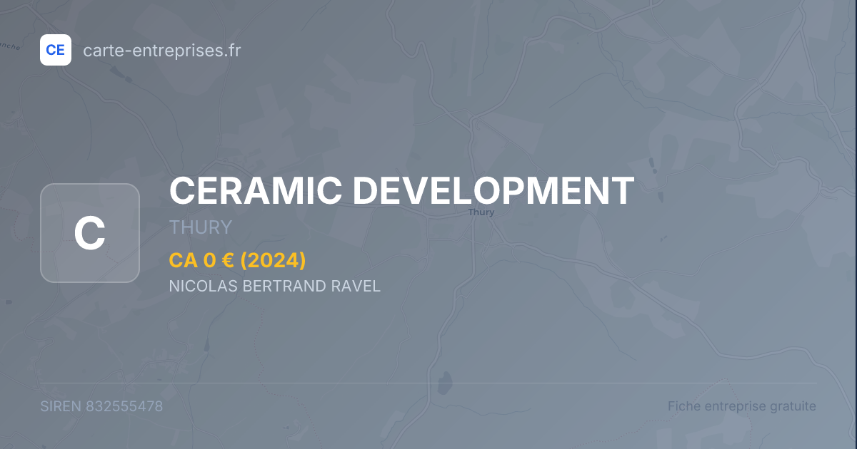 CERAMIC DEVELOPMENT — 832555478 — fiche entreprise