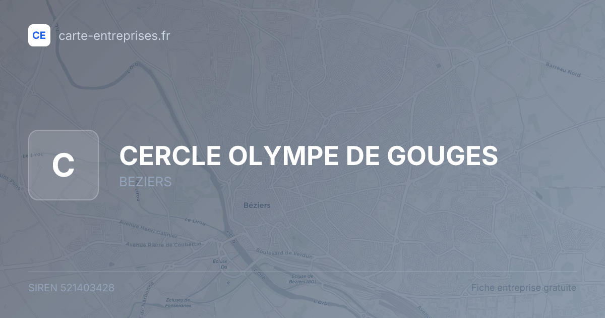 CERCLE OLYMPE DE GOUGES — 521403428 — fiche entreprise