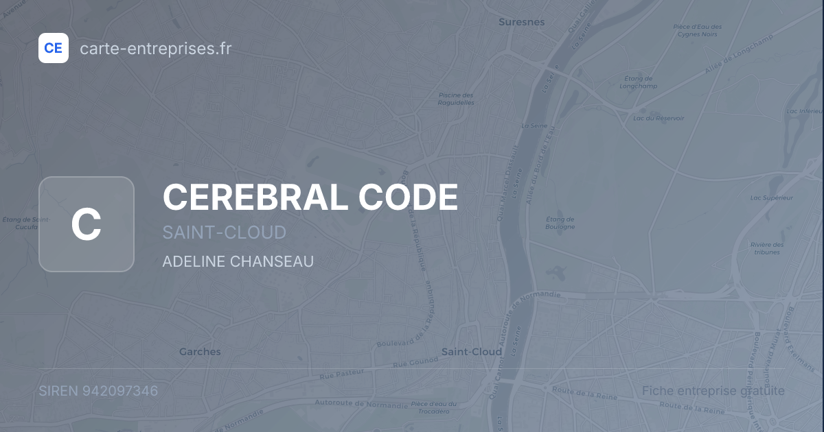 CEREBRAL CODE — 942097346 — fiche entreprise