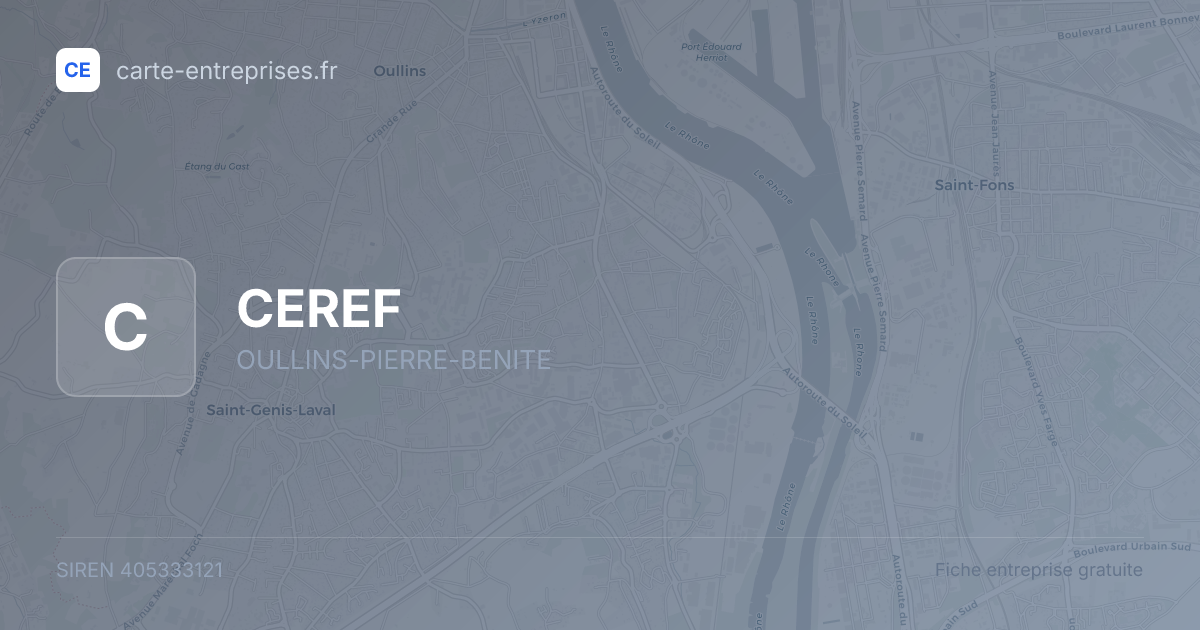 CEREF — 405333121 — fiche entreprise