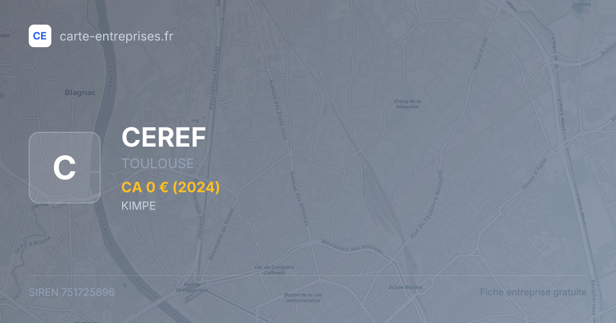 CEREF — 751725896 — fiche entreprise
