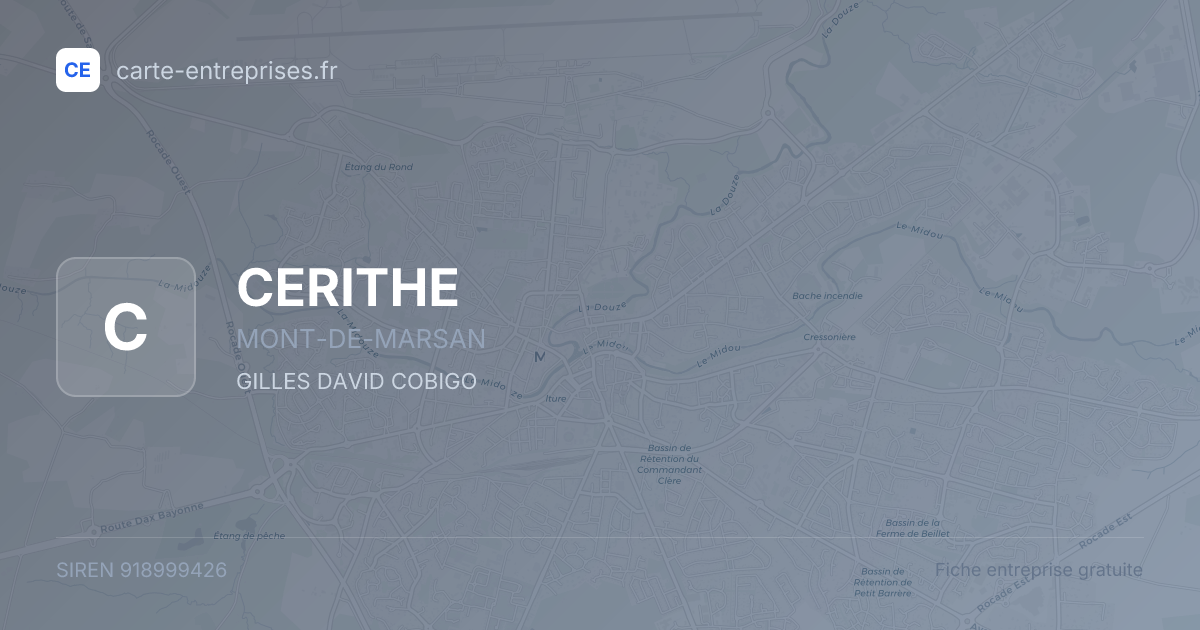 CERITHE — 918999426 — fiche entreprise