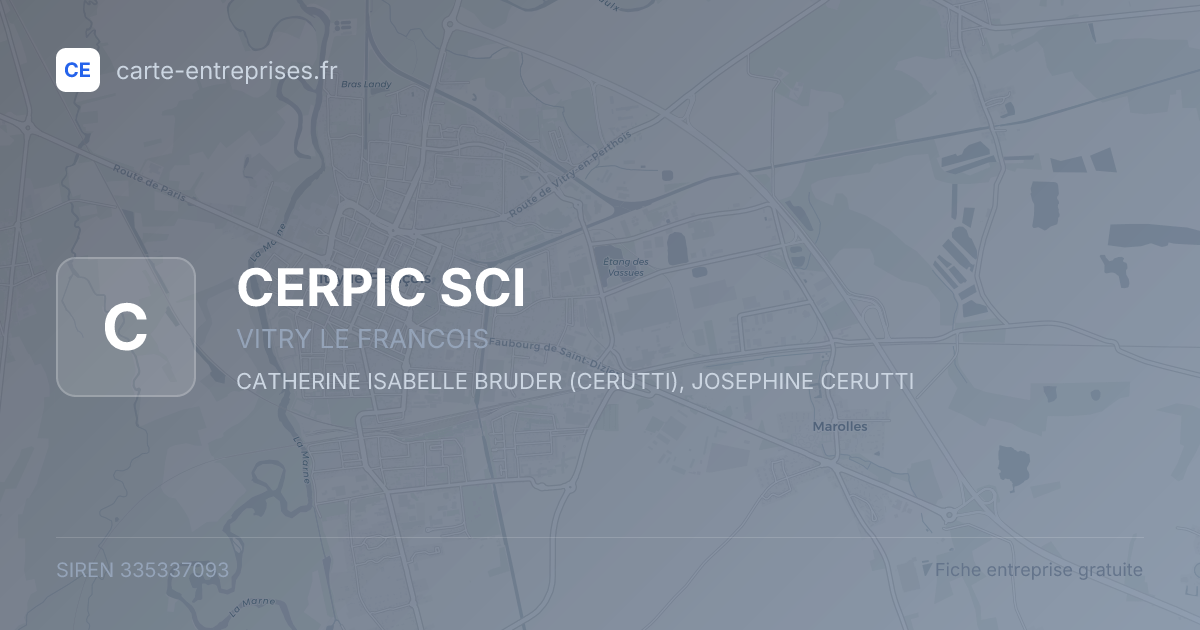 CERPIC SCI — 335337093 — fiche entreprise