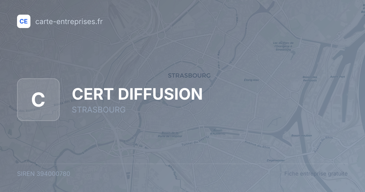 CERT DIFFUSION — 394000780 — fiche entreprise