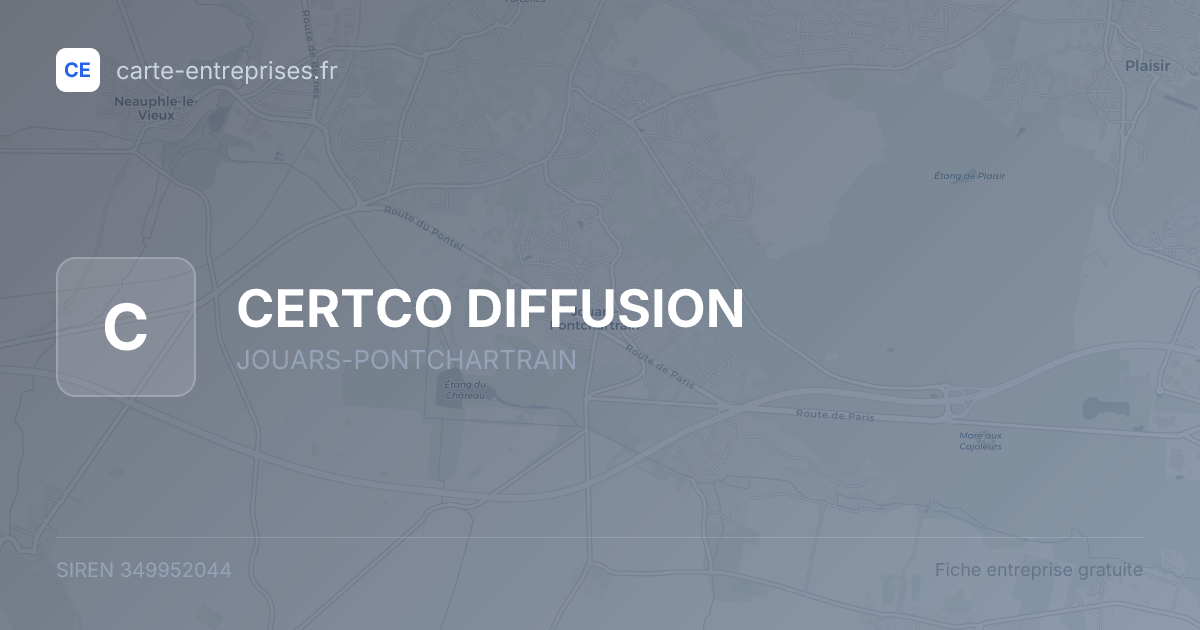 CERTCO DIFFUSION — 349952044 — fiche entreprise