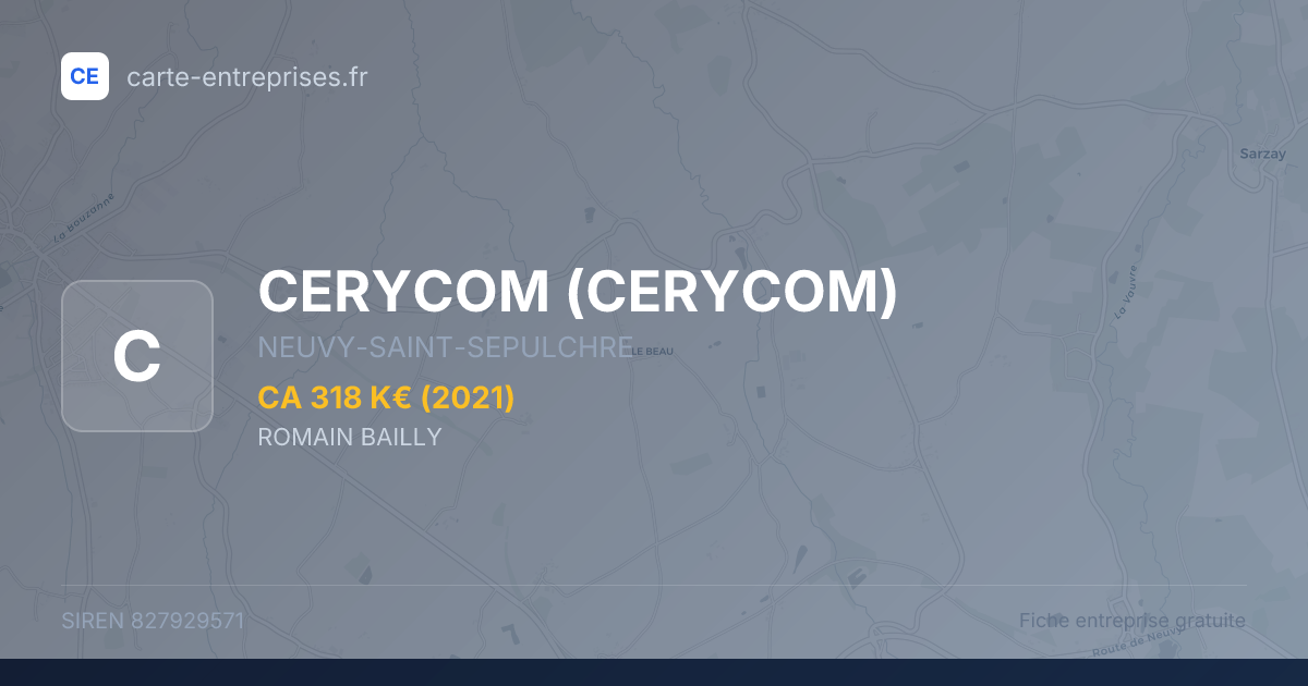 CERYCOM — 827929571 — fiche entreprise