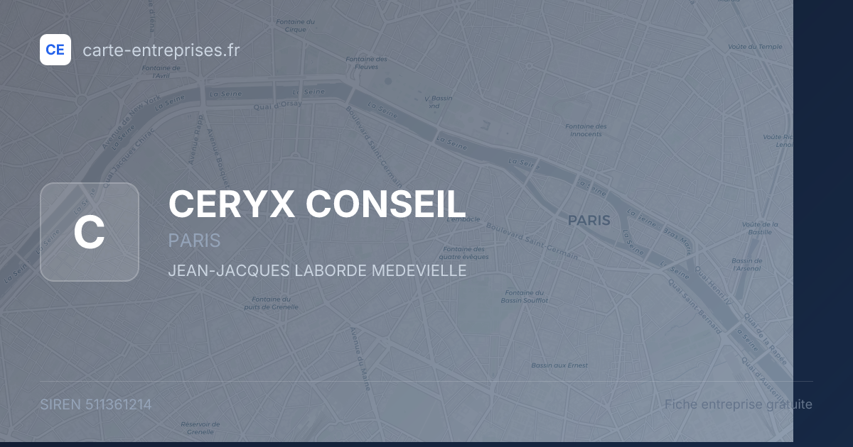 CERYX CONSEIL — 511361214 — fiche entreprise