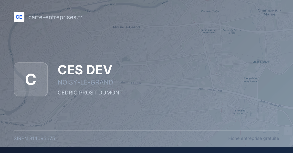 CES DEV — 814095675 — fiche entreprise