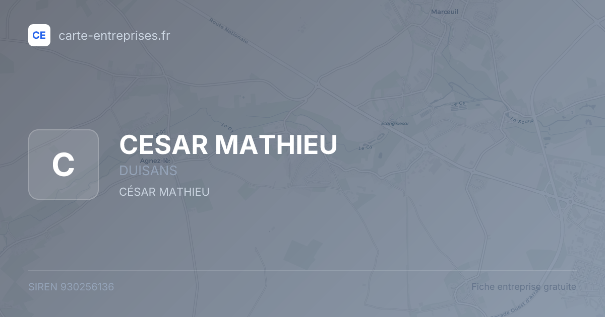 CESAR MATHIEU — 930256136 — fiche entreprise