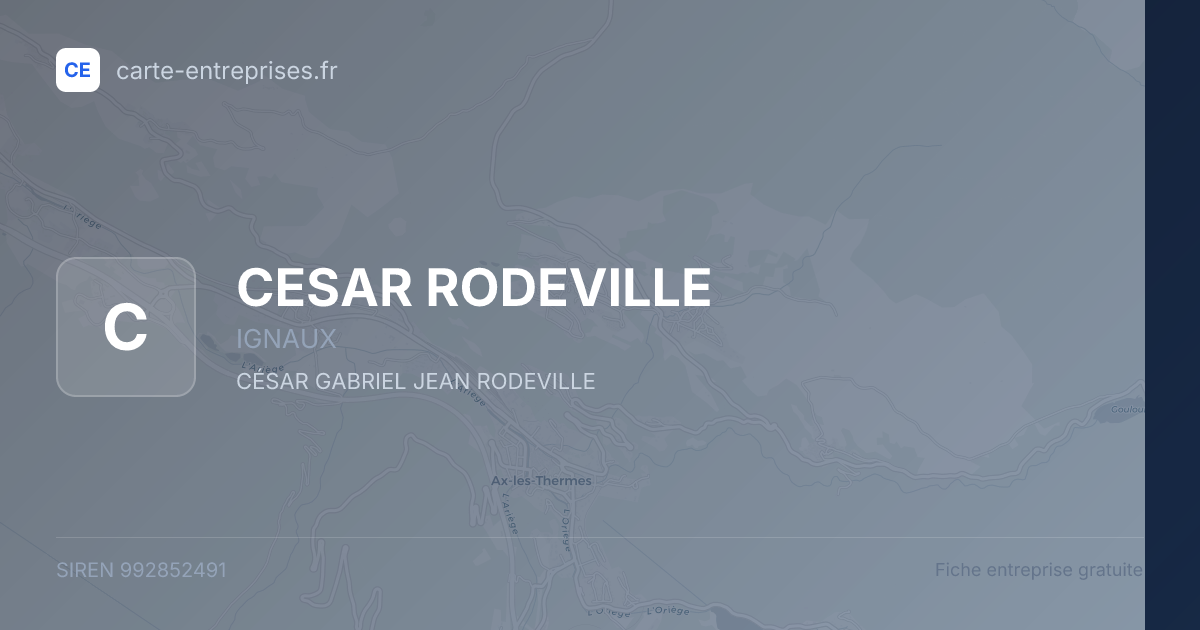 CESAR RODEVILLE — 992852491 — fiche entreprise