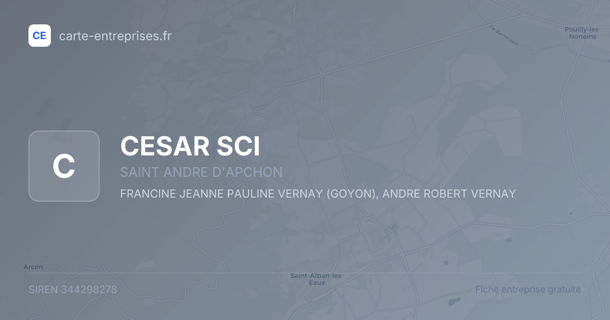 CESAR SCI — 344298278 — fiche entreprise