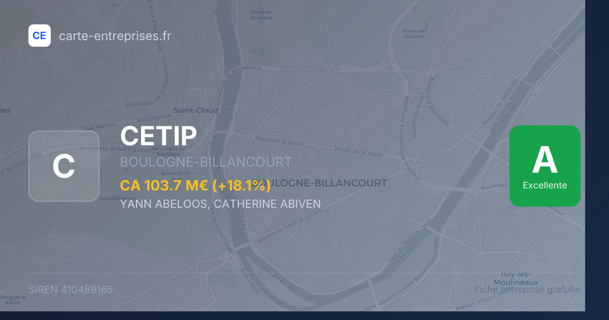 CETIP — 410489165 — fiche entreprise