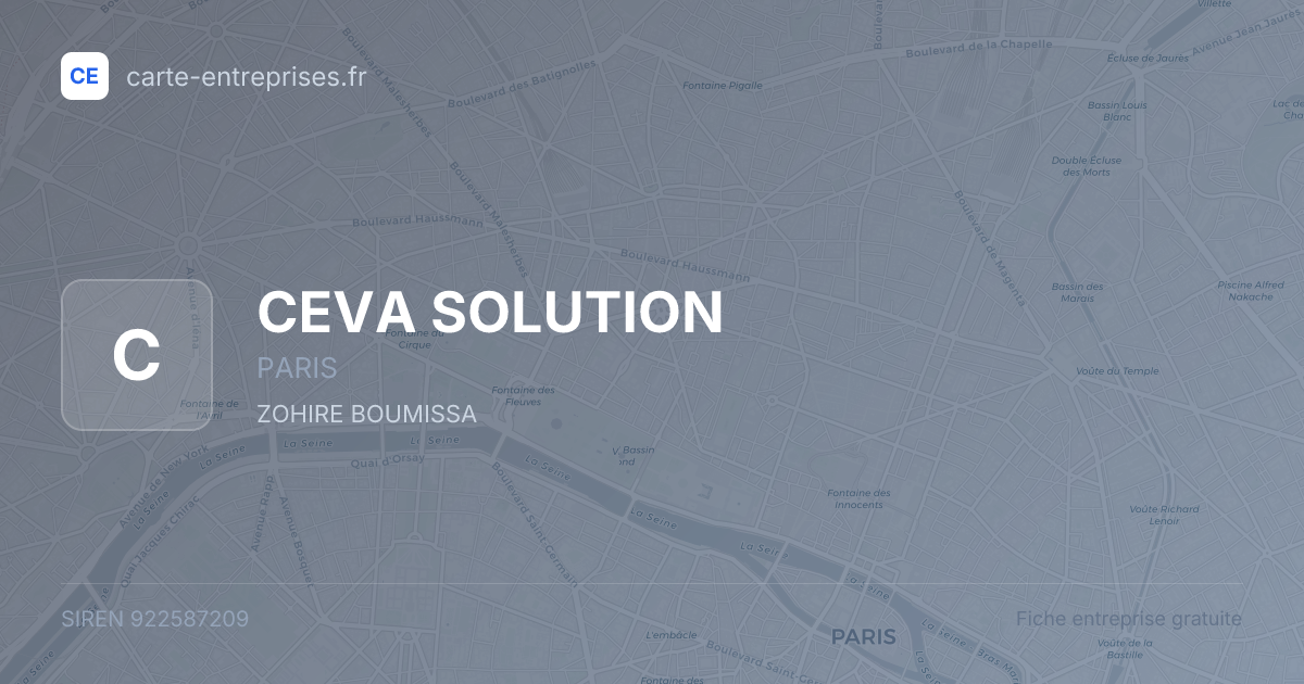 CEVA SOLUTION — 922587209 — fiche entreprise