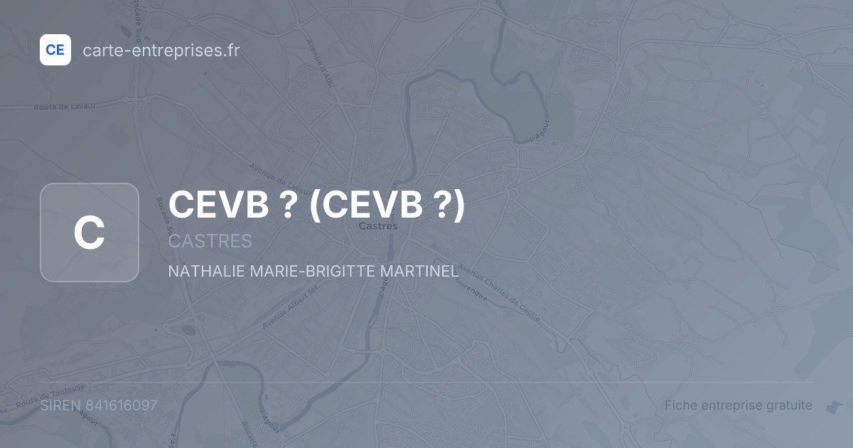 CEVB ? — 841616097 — fiche entreprise
