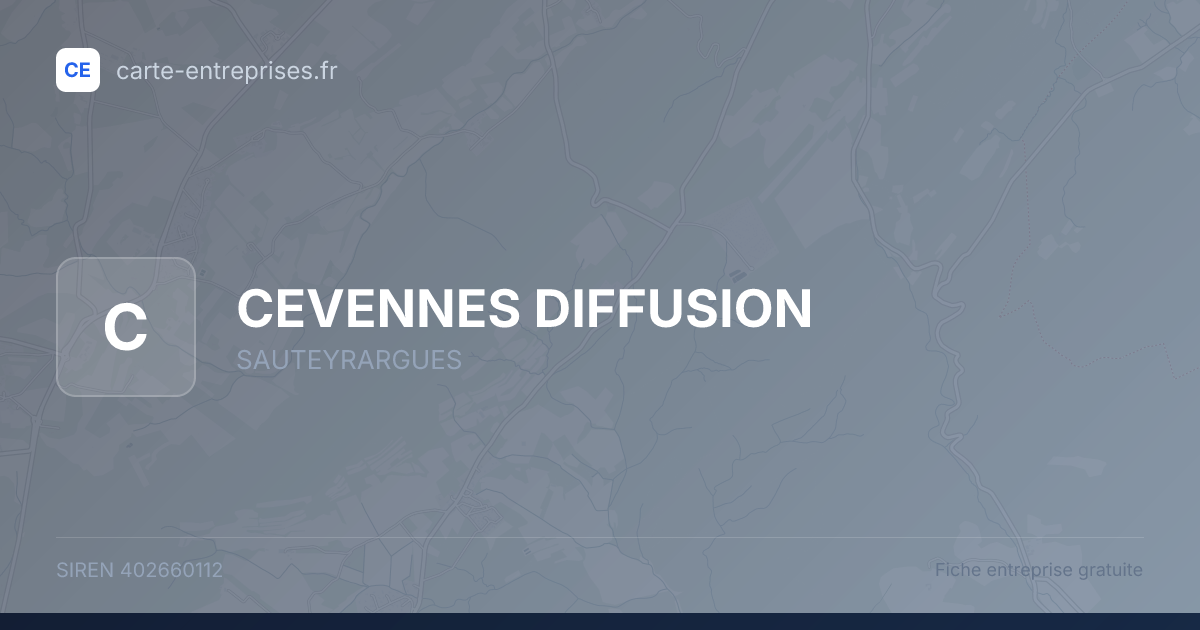 CEVENNES DIFFUSION — 402660112 — fiche entreprise