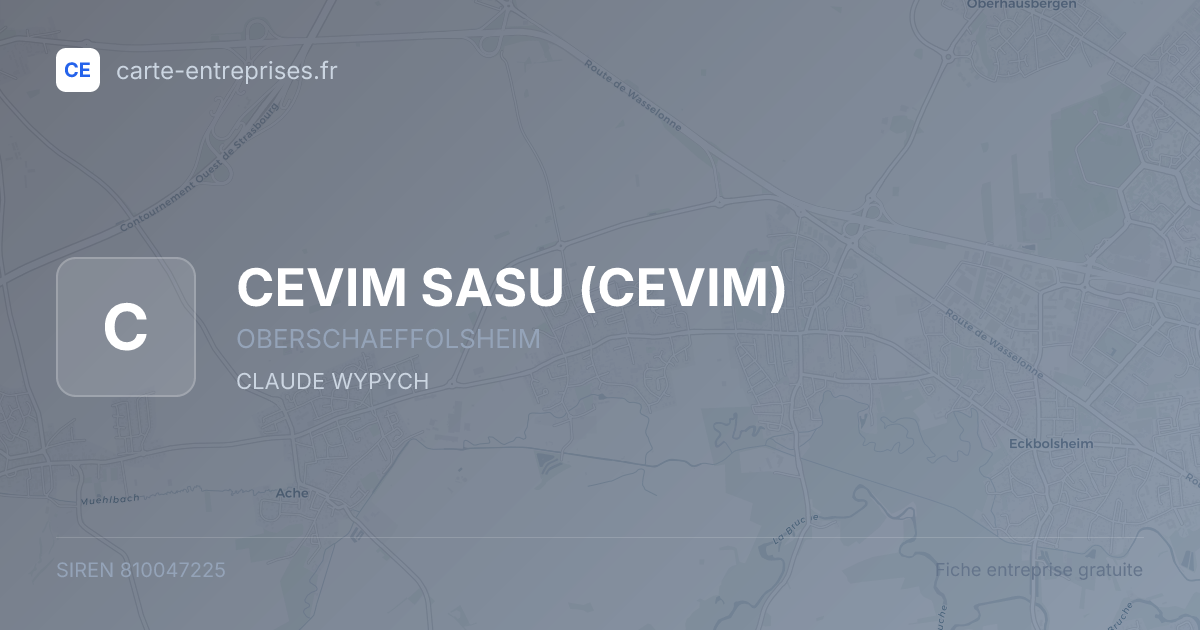 CEVIM SASU (CEVIM) — 810047225 — fiche entreprise