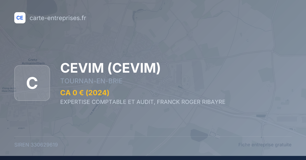 CEVIM — 330629619 — fiche entreprise