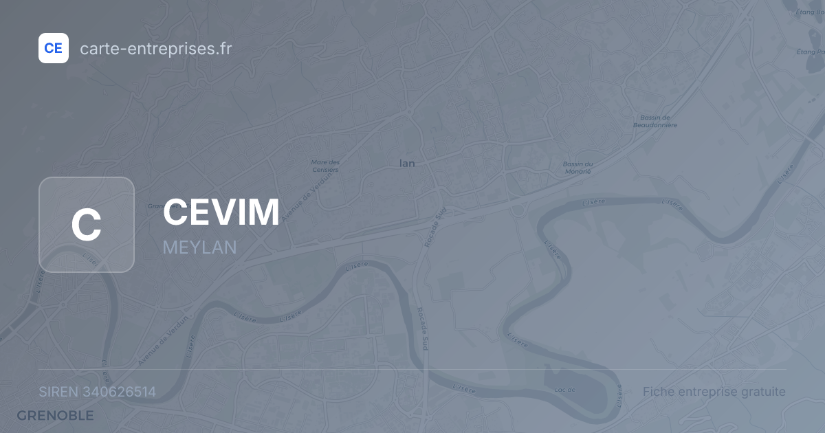 CEVIM — 340626514 — fiche entreprise