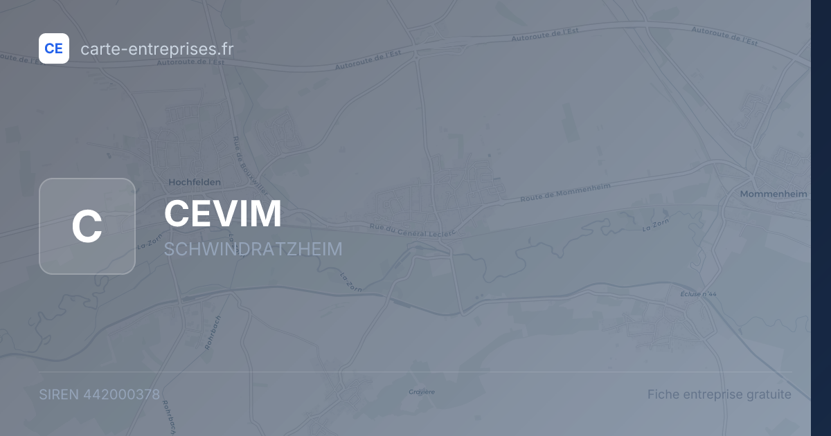 CEVIM — 442000378 — fiche entreprise