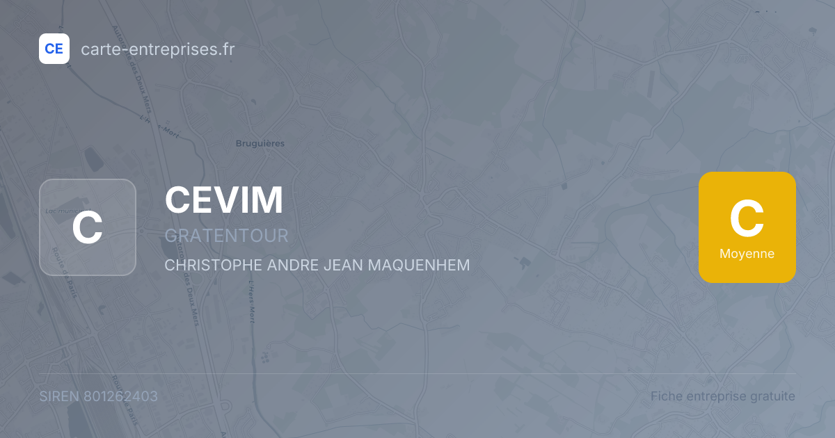 CEVIM — 801262403 — fiche entreprise