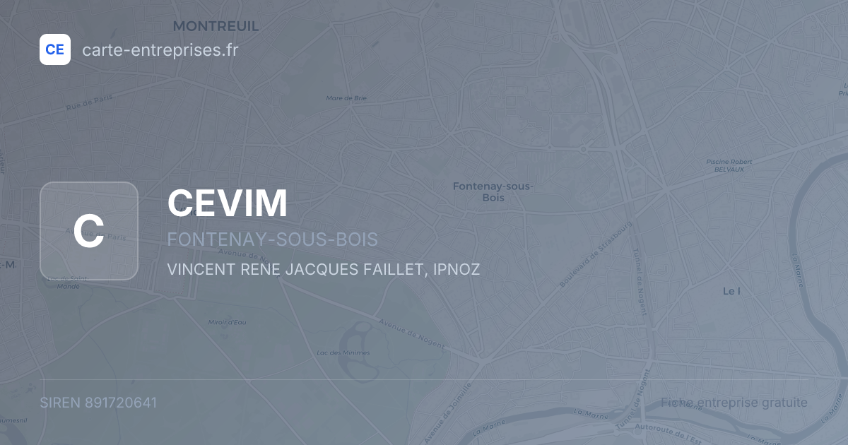 CEVIM — 891720641 — fiche entreprise