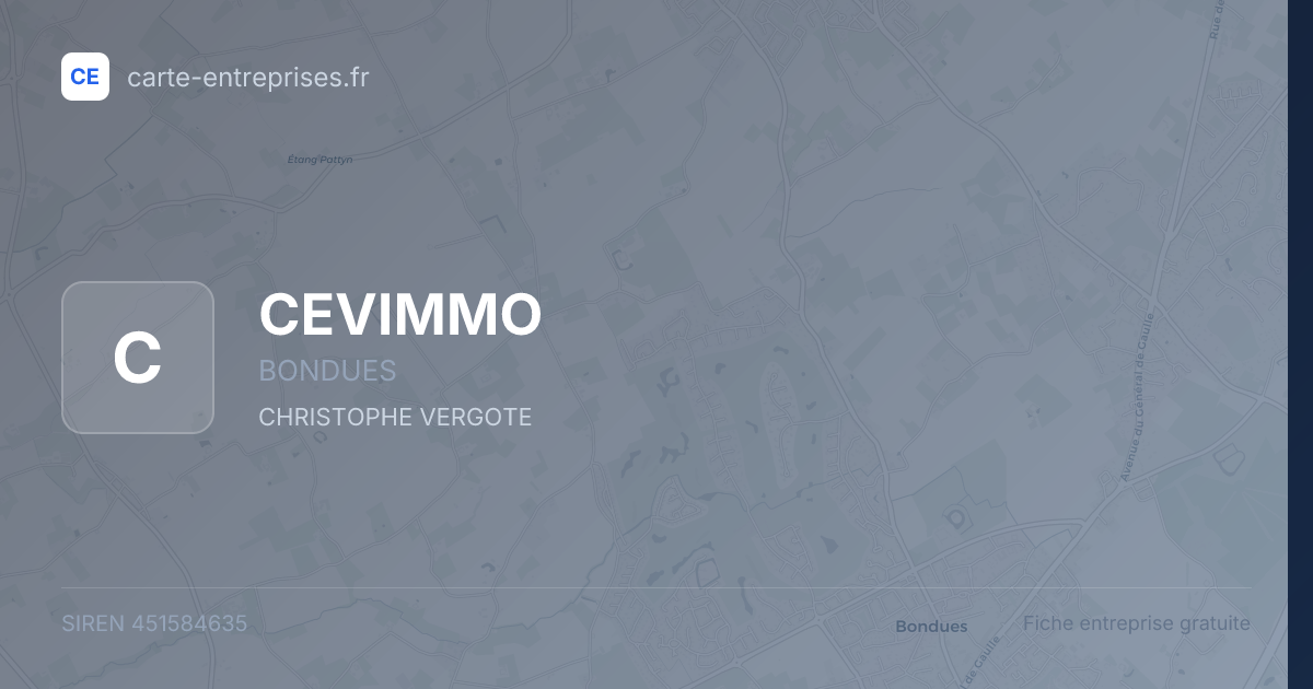 CEVIMMO — 451584635 — fiche entreprise
