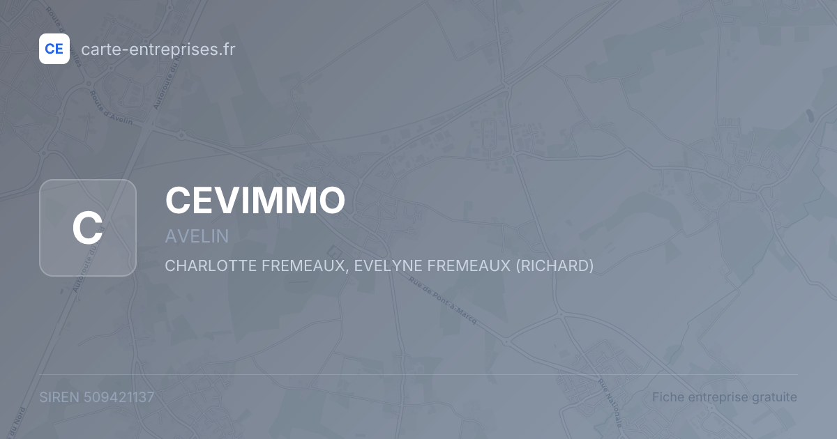 CEVIMMO — 509421137 — fiche entreprise