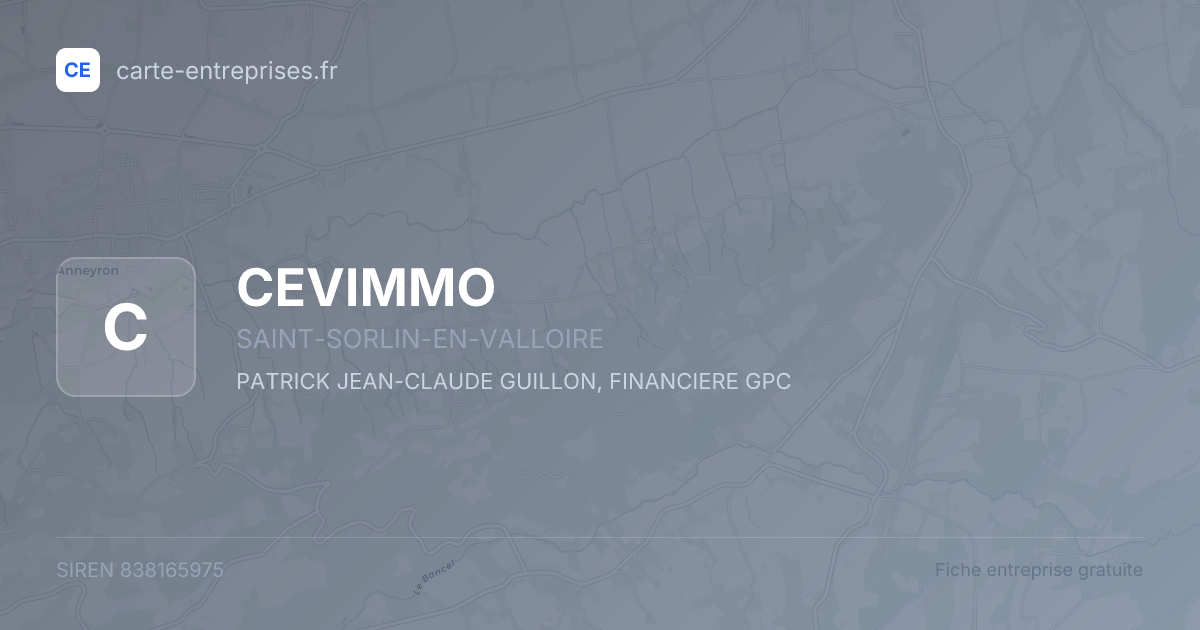 CEVIMMO — 838165975 — fiche entreprise