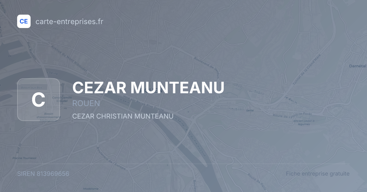 CEZAR MUNTEANU — 813969656 — fiche entreprise