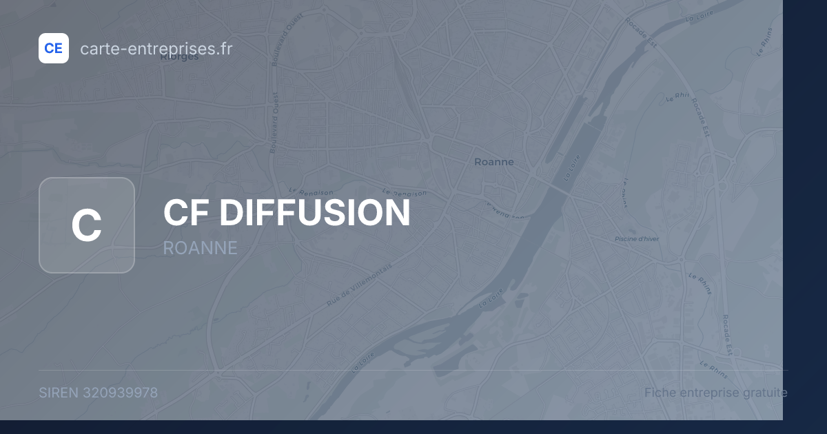 CF DIFFUSION — 320939978 — fiche entreprise