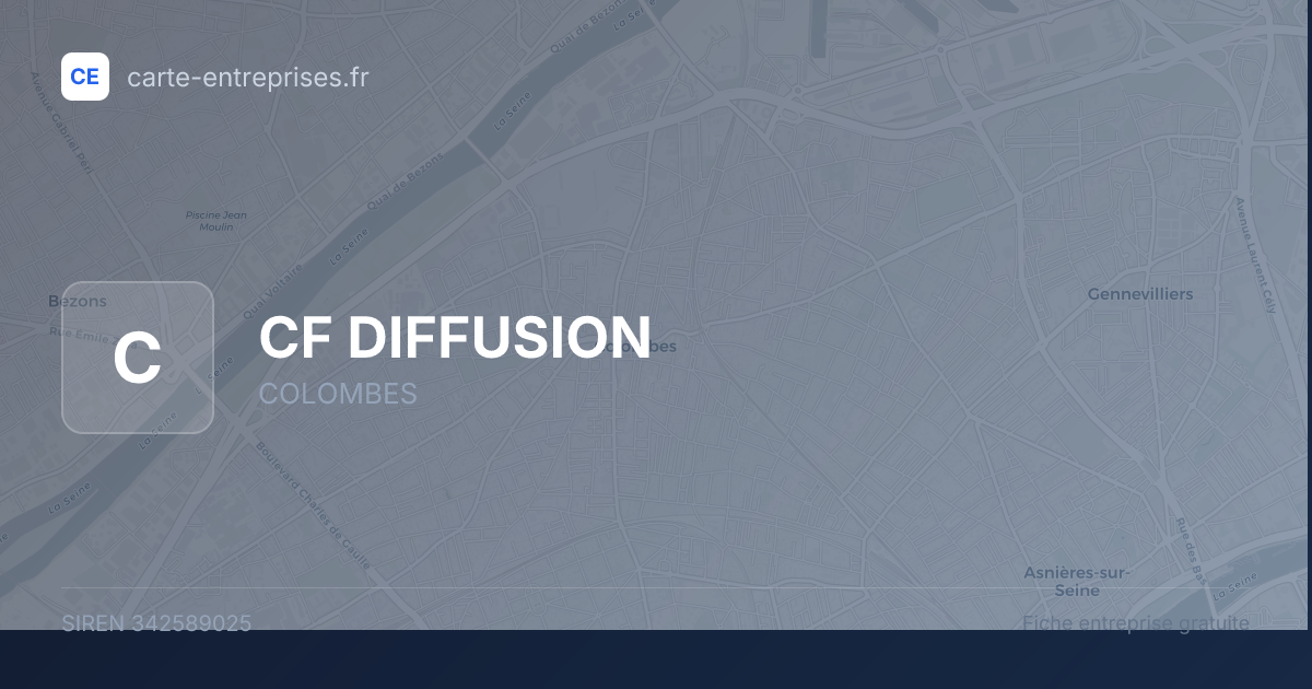 CF DIFFUSION — 342589025 — fiche entreprise