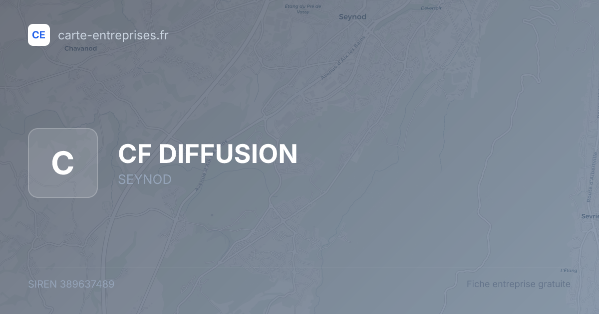 CF DIFFUSION — 389637489 — fiche entreprise