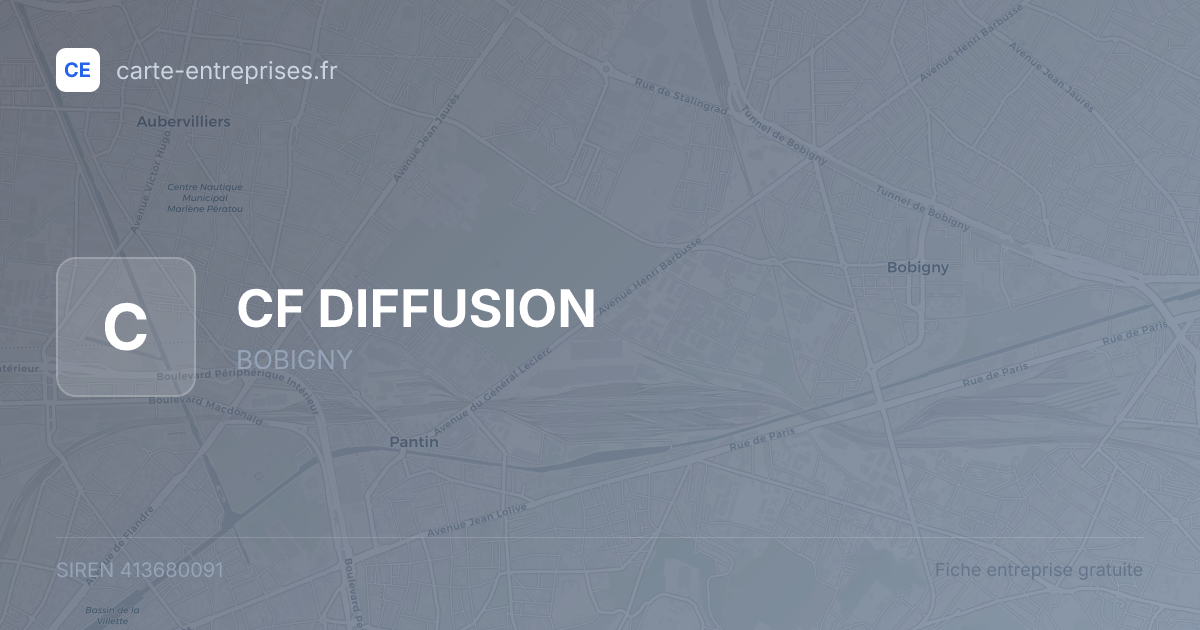 CF DIFFUSION — 413680091 — fiche entreprise