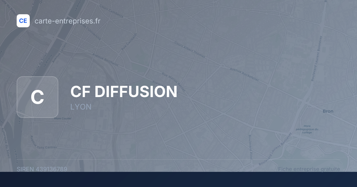 CF DIFFUSION — 439136789 — fiche entreprise