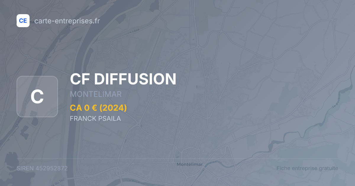 CF DIFFUSION — 452952872 — fiche entreprise