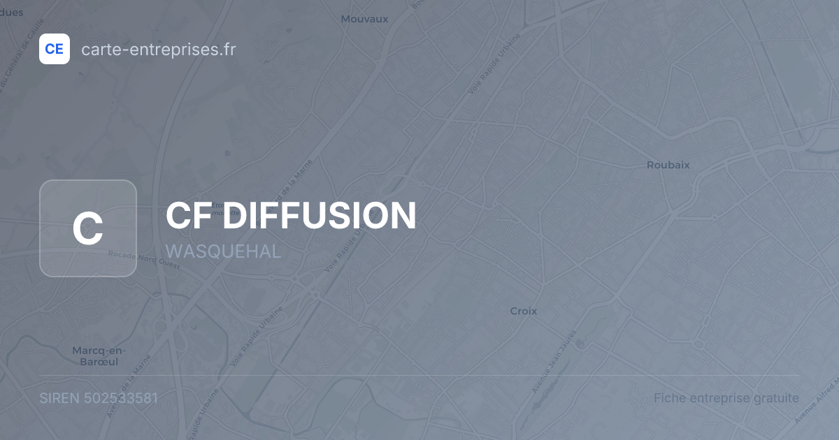 CF DIFFUSION — 502533581 — fiche entreprise