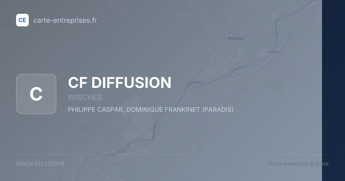 CF DIFFUSION — 512207978 — fiche entreprise
