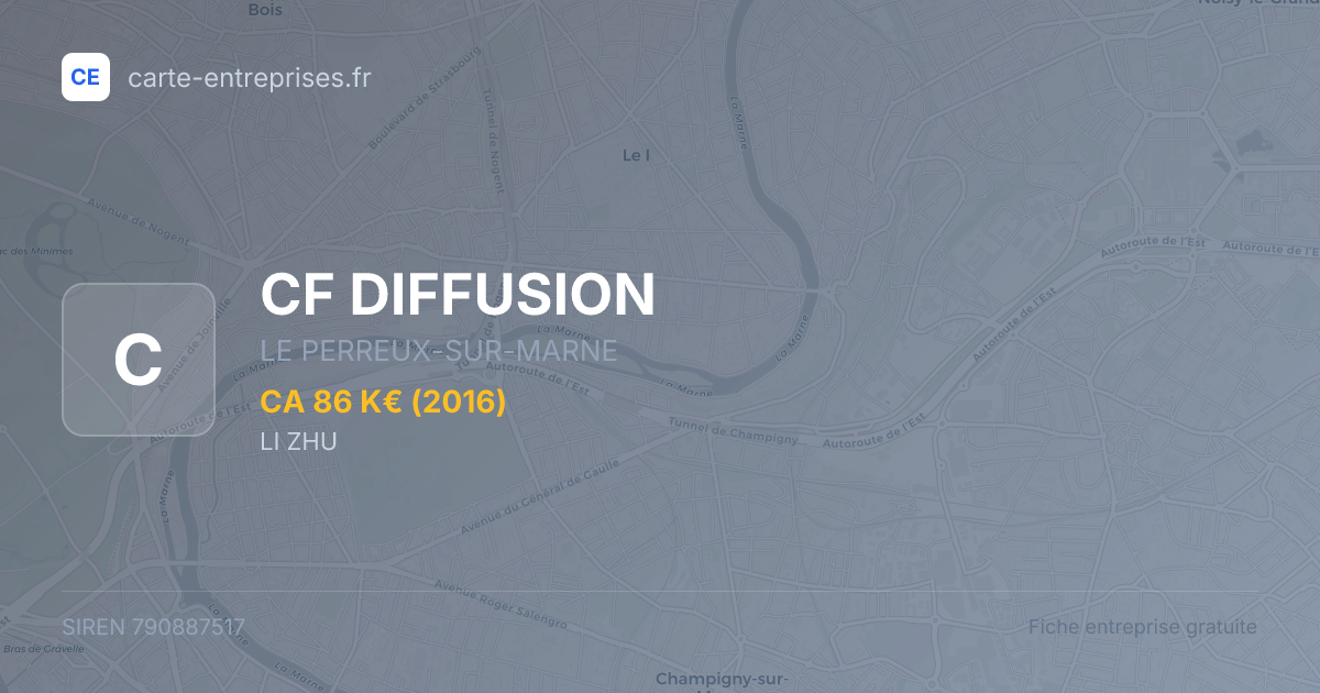 CF DIFFUSION — 790887517 — fiche entreprise