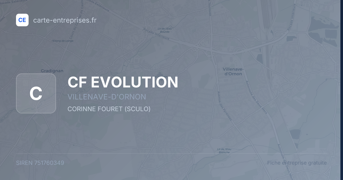 CF EVOLUTION — 751760349 — fiche entreprise