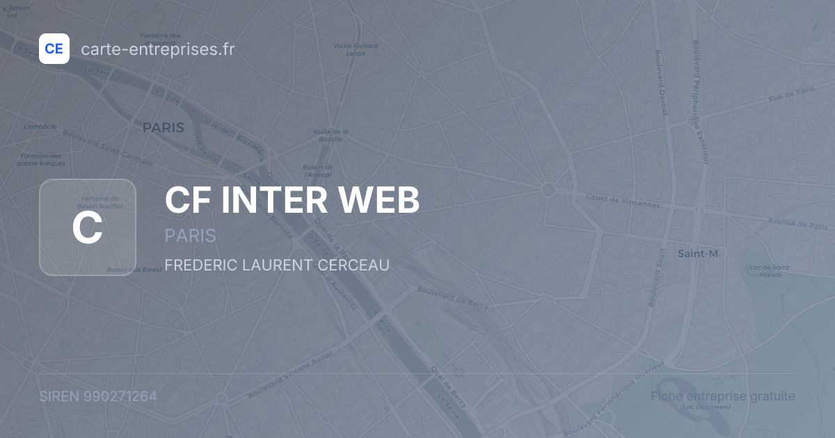 CF INTER WEB — 990271264 — fiche entreprise