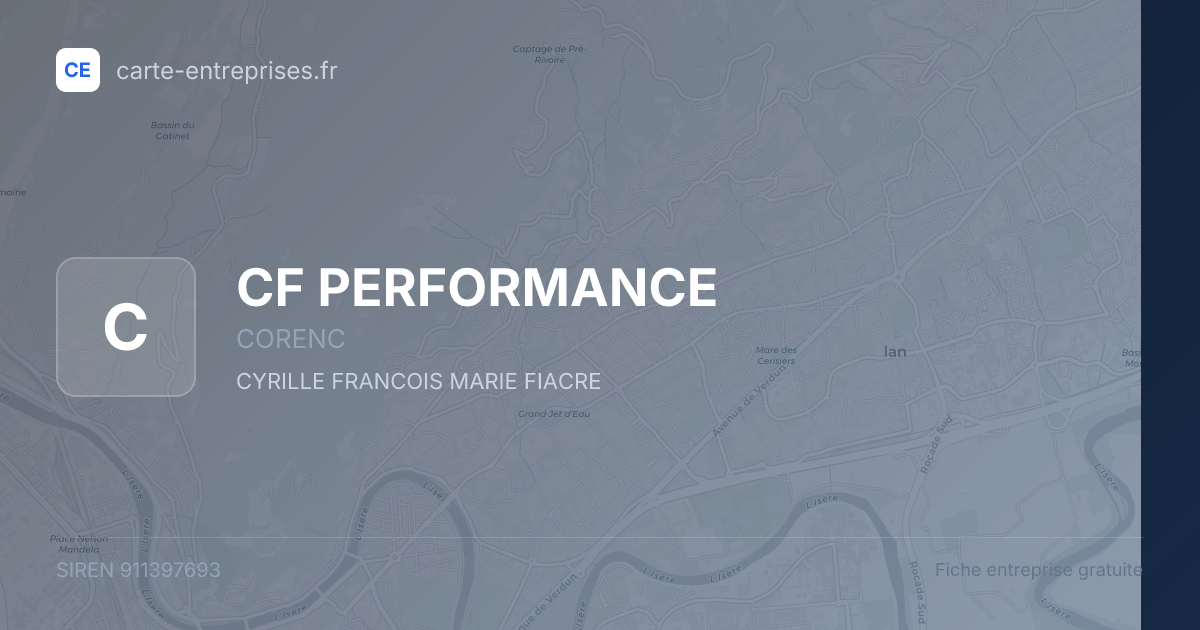 CF PERFORMANCE — 911397693 — fiche entreprise