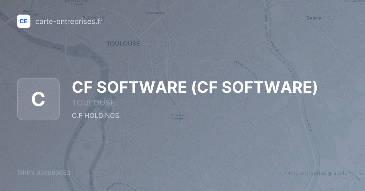 CF SOFTWARE — 908860653 — fiche entreprise