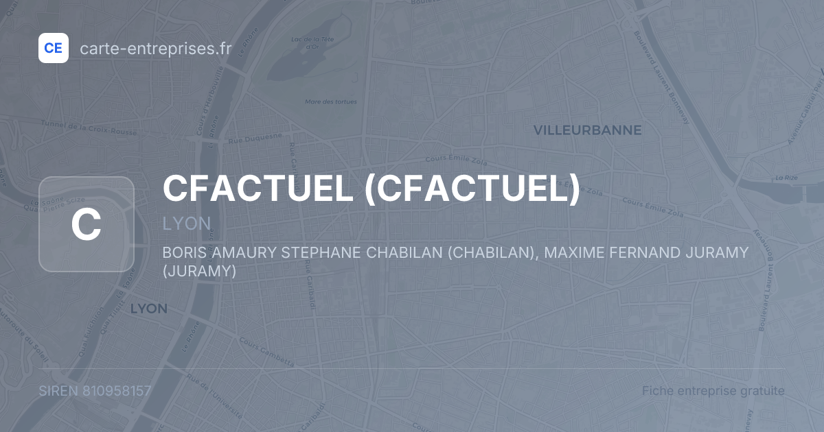 CFACTUEL — 810958157 — fiche entreprise