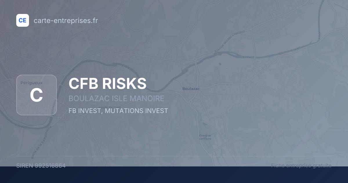 CFB RISKS — 992516864 — fiche entreprise