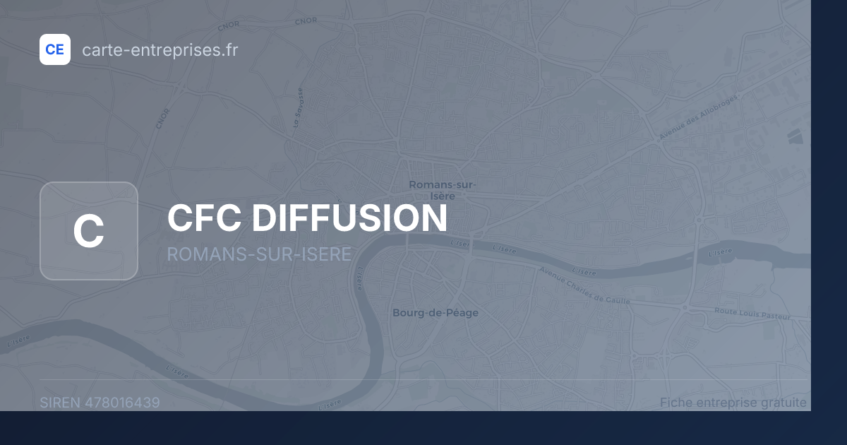 CFC DIFFUSION — 478016439 — fiche entreprise
