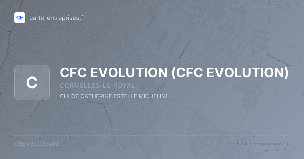 CFC EVOLUTION — 879983203 — fiche entreprise