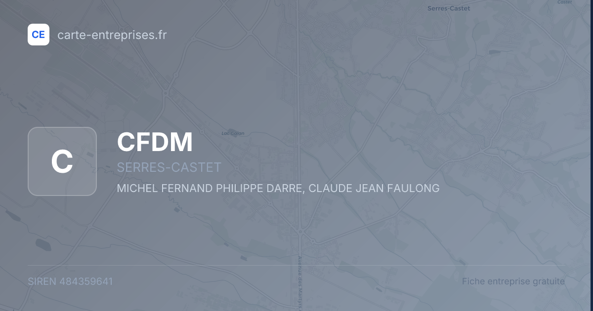 CFDM — 484359641 — fiche entreprise