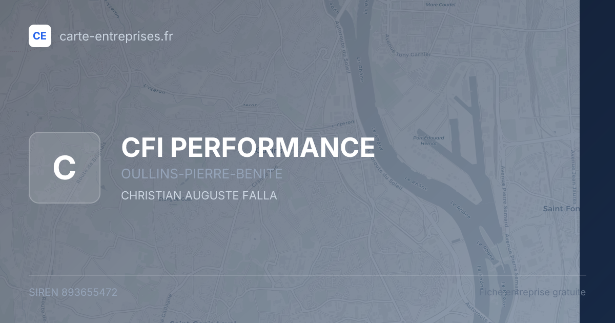 CFI PERFORMANCE — 893655472 — fiche entreprise